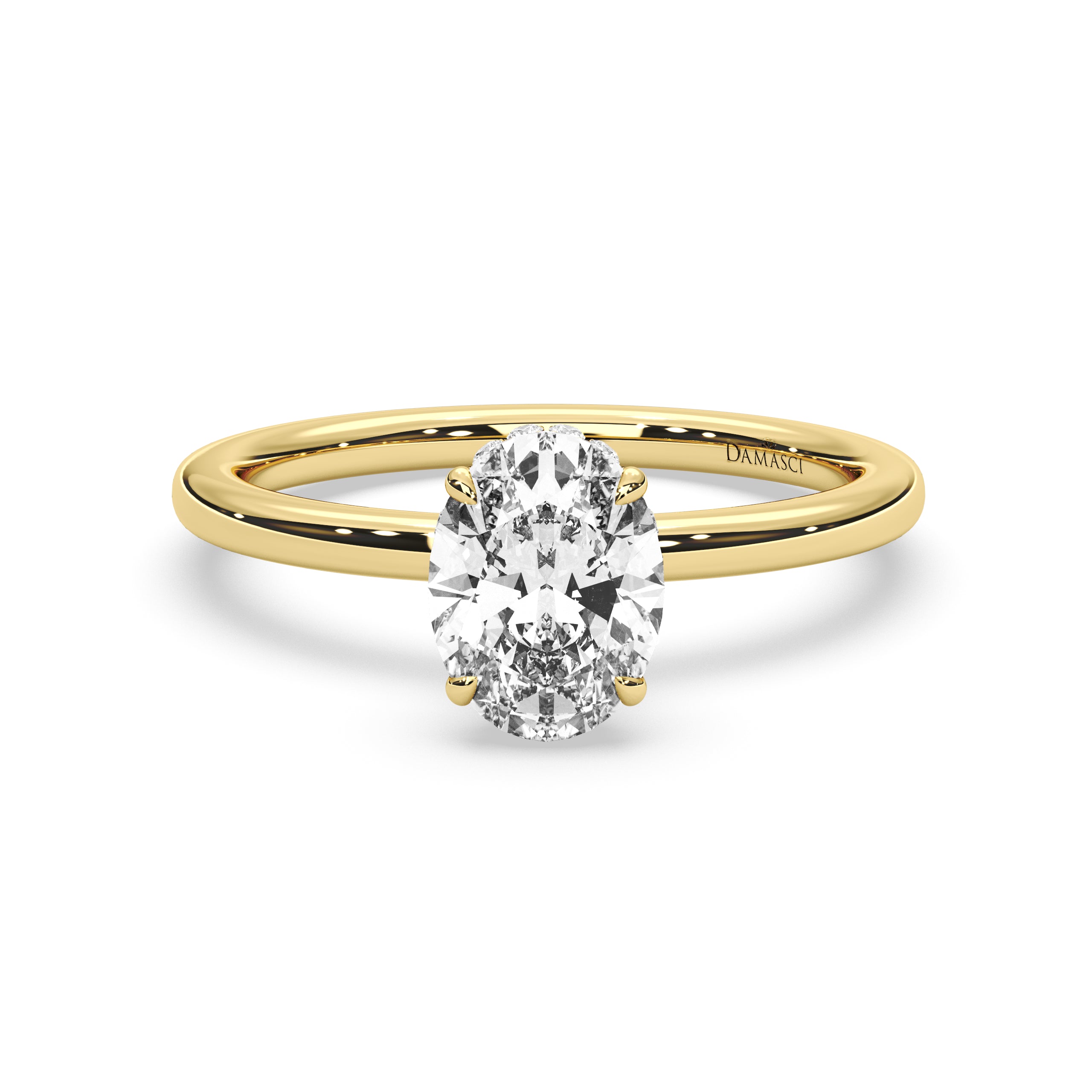 Classic Engagement Ring with Hidden Halo - Oval