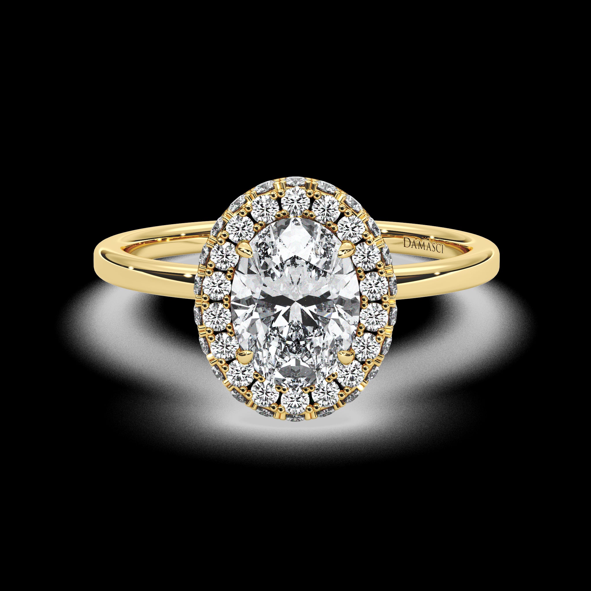 Maxed Halo with Simple Band - Oval
