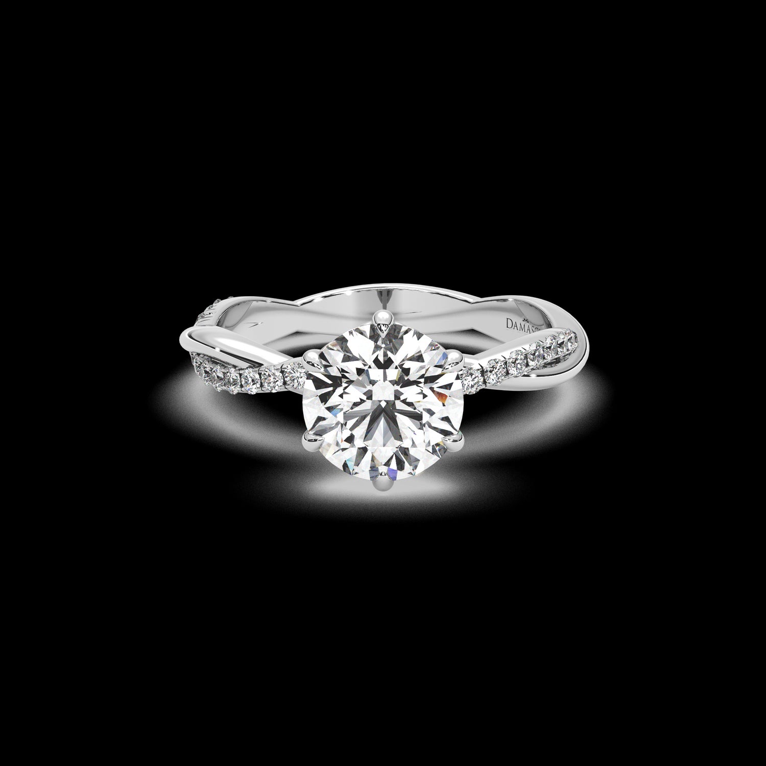 Twist of Elegance Engagement Ring - Round