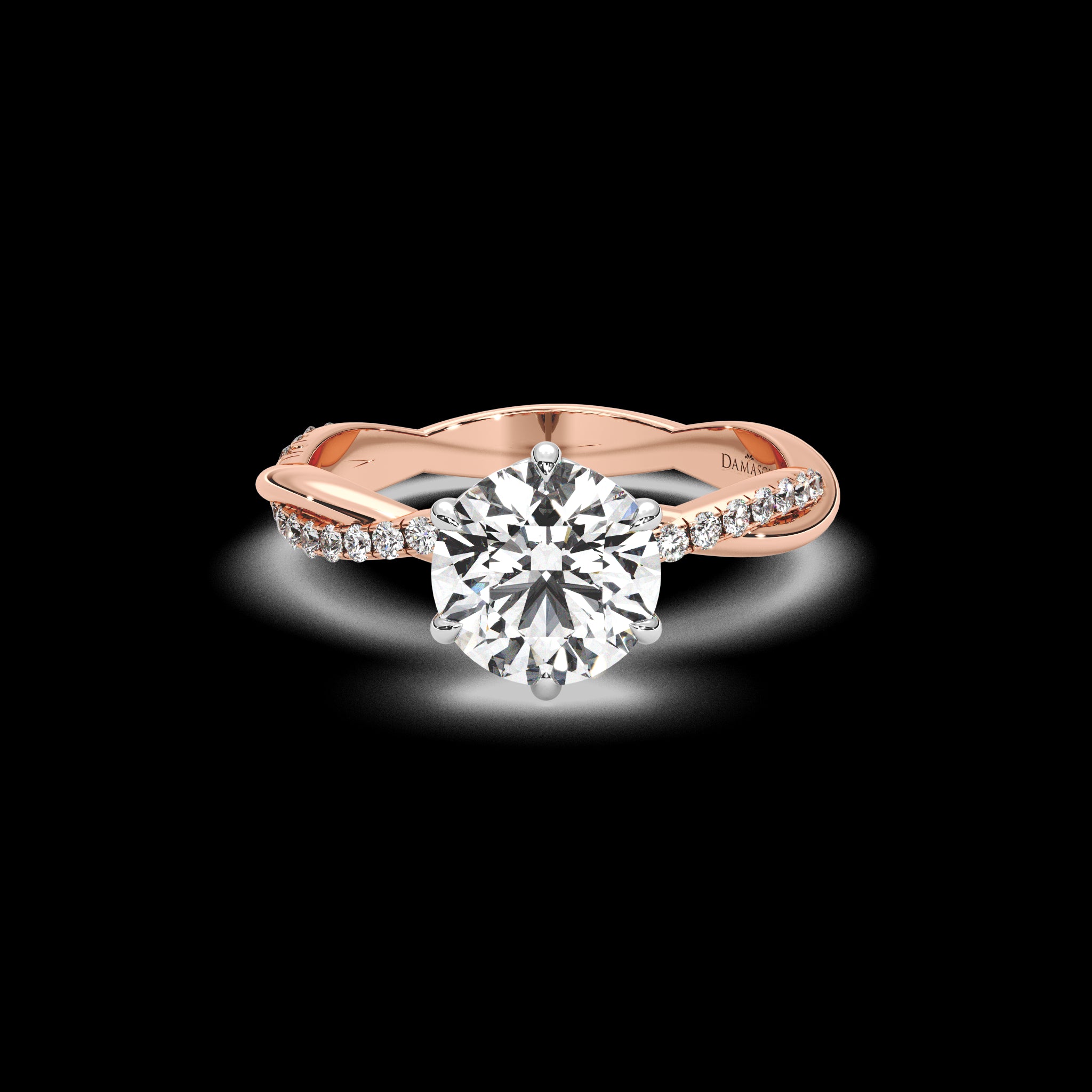 Twist of Elegance Engagement Ring - Round