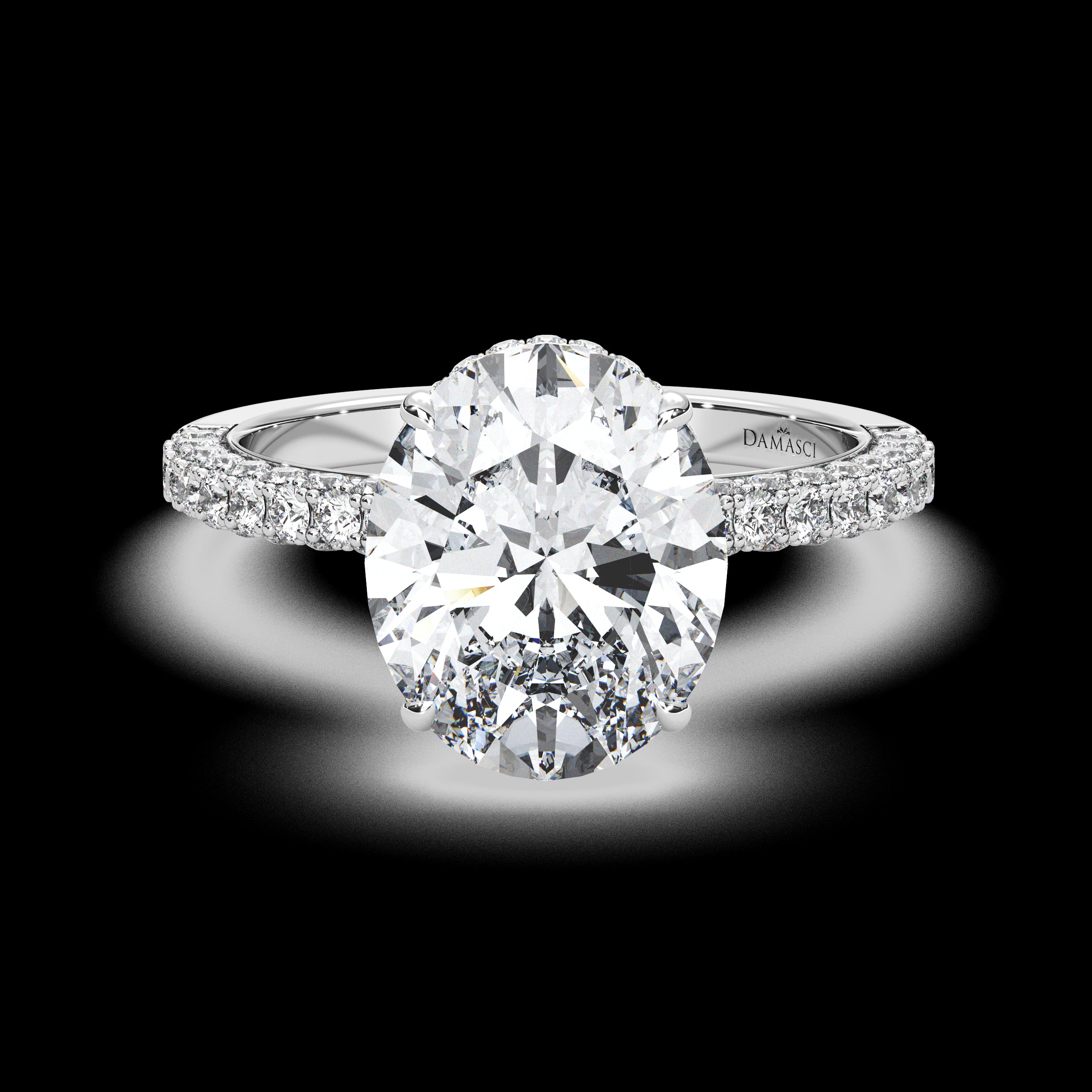 Double Hidden Halo with Maxed Band - Oval