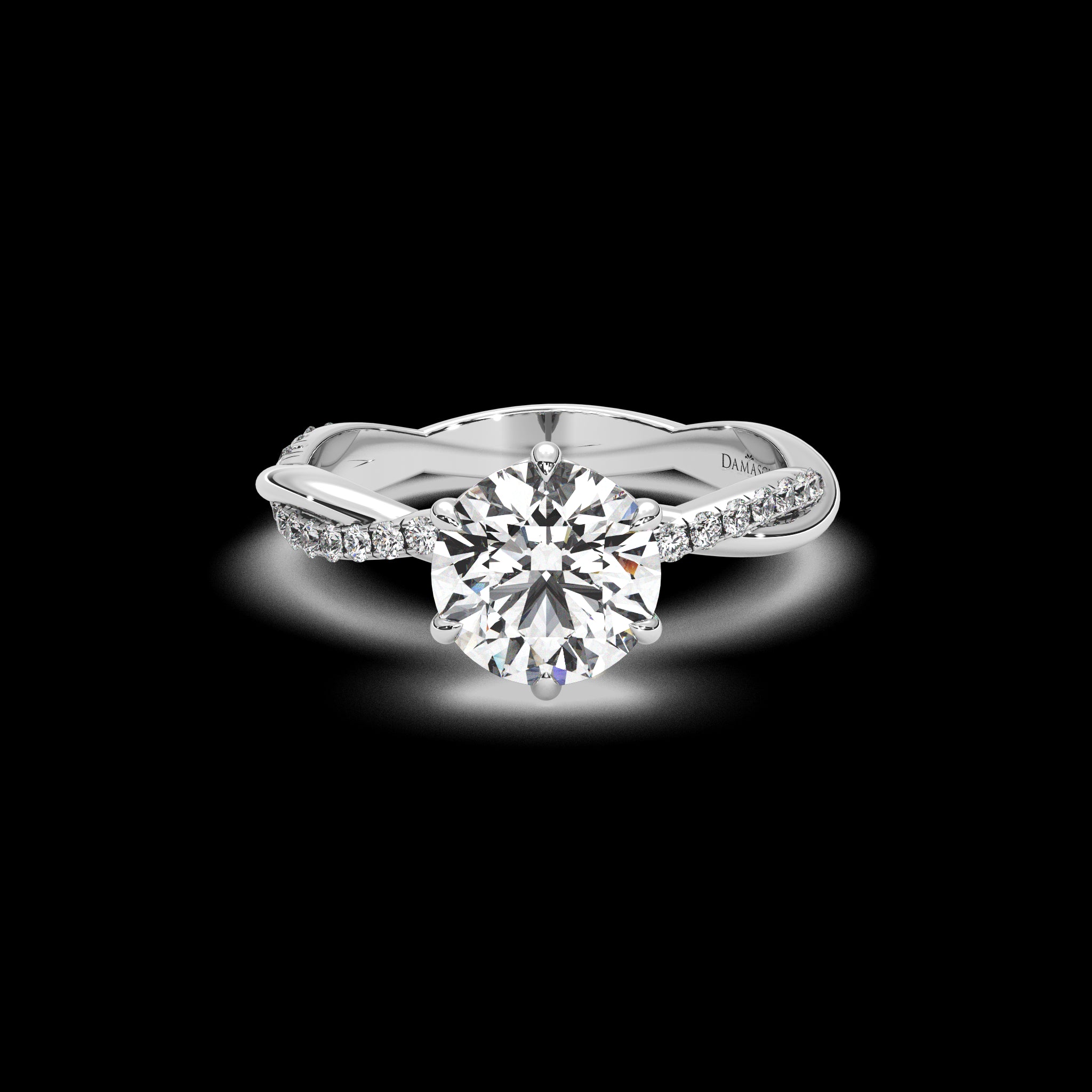 Twist of Elegance Engagement Ring - Round