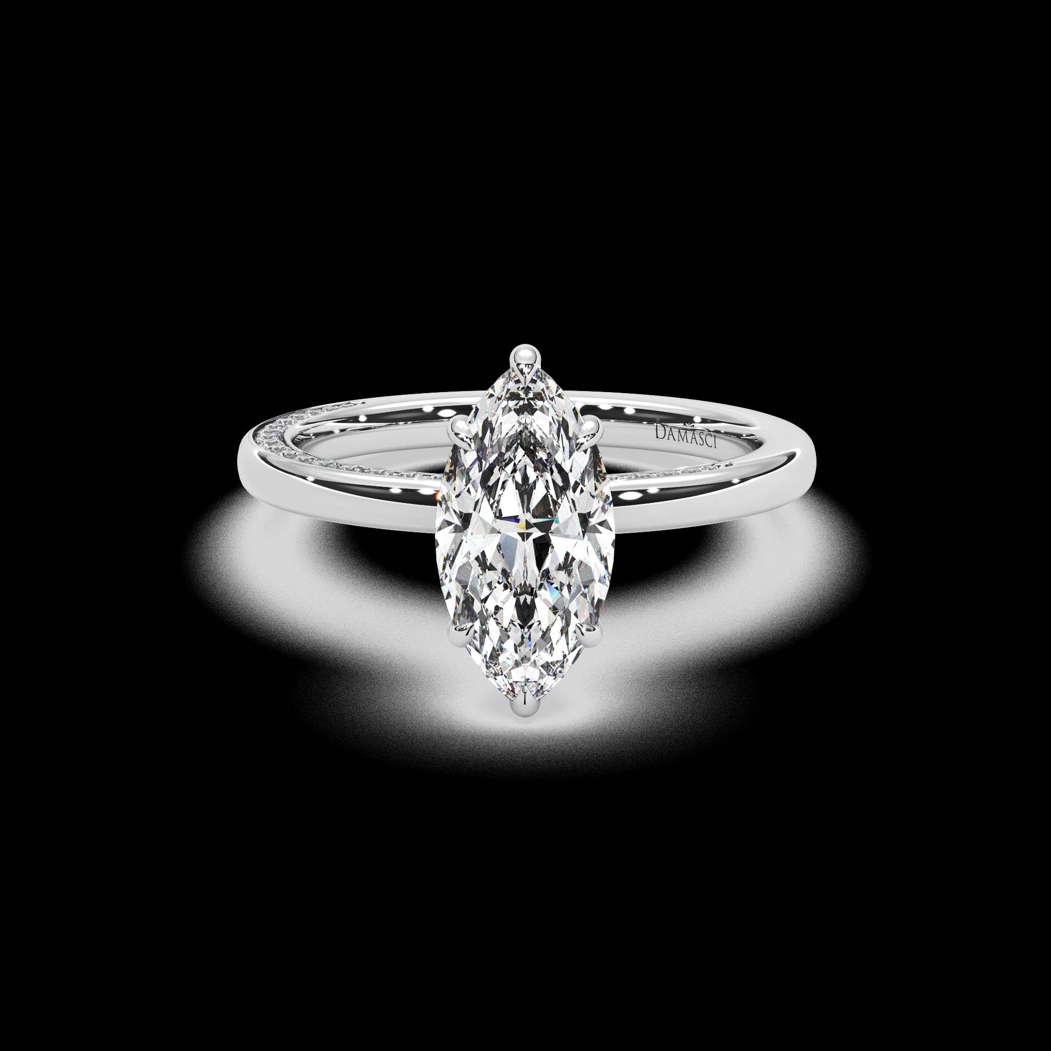 Luna Crest Hidden Halo - Marquise