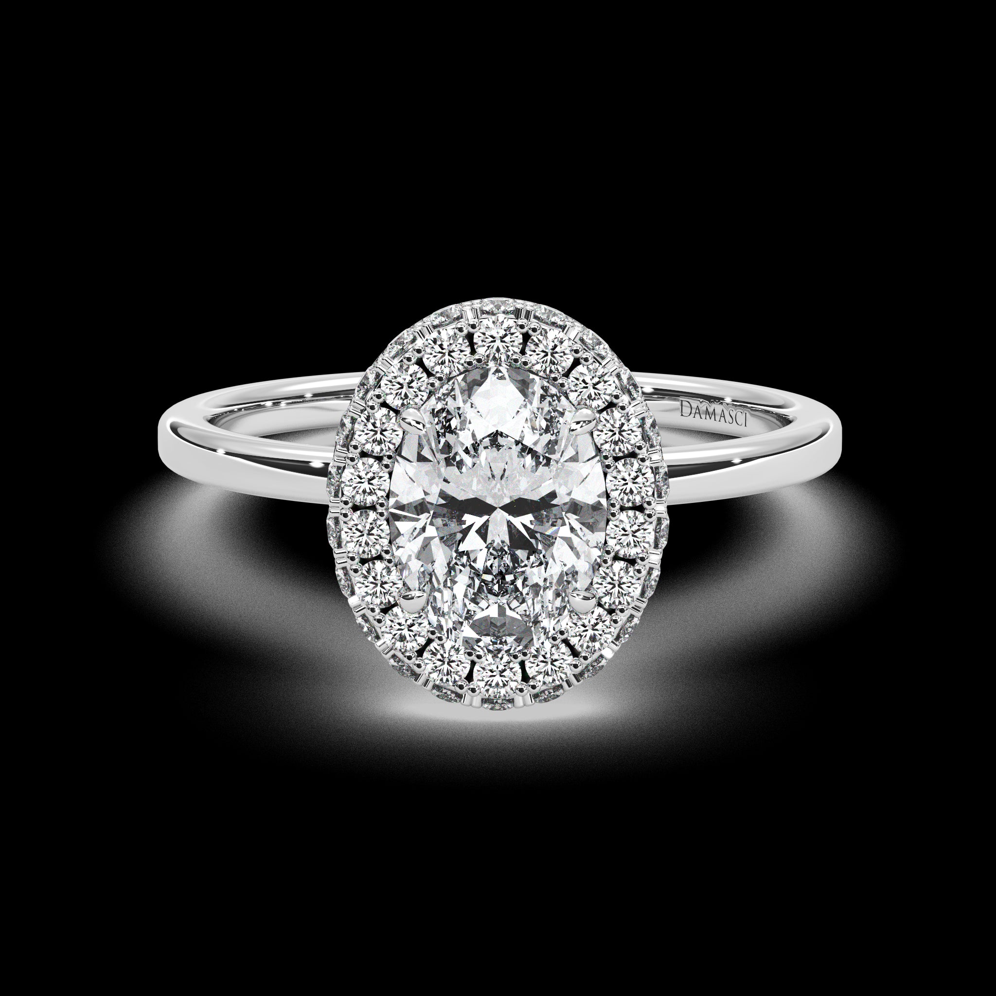 Maxed Halo with Simple Band - Oval