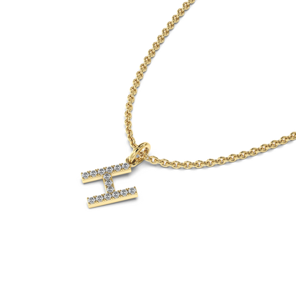 &quot;H&quot; Diamond Initial Pendant