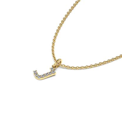 &quot;J&quot; Diamond Initial Pendant