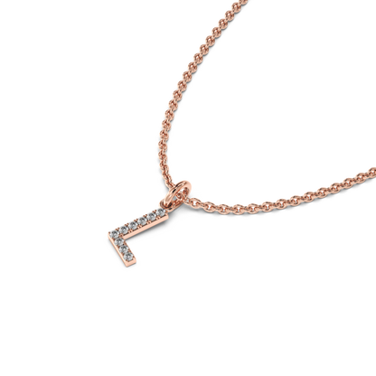 "L" Diamond Initial Pendant