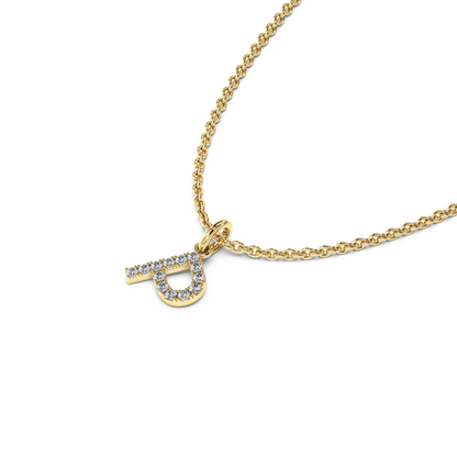 &quot;P&quot; Diamond Initial Pendant
