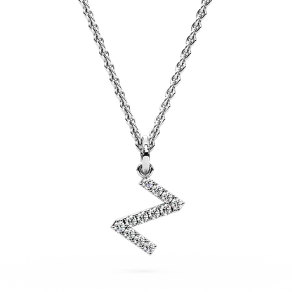&quot;Z&quot; Diamond Initial Pendant - 10mm