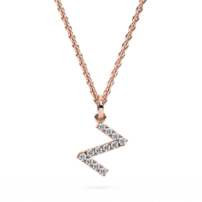 "Z" Diamond Initial Pendant - 10mm