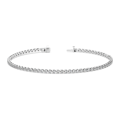 Three-Prong Diamond Tennis Bracelet (2.22 TCW)