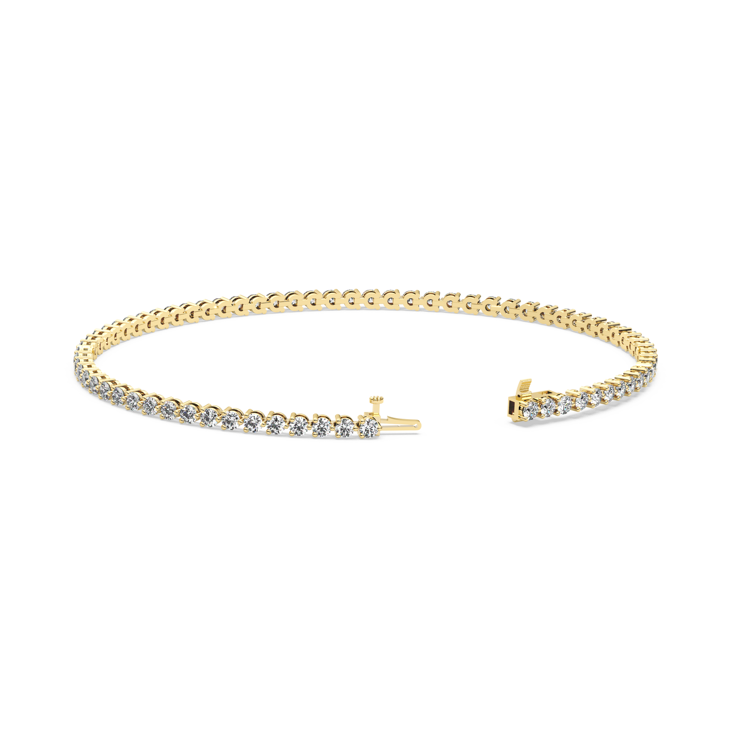 Three-Prong Diamond Tennis Bracelet (2.22 TCW)