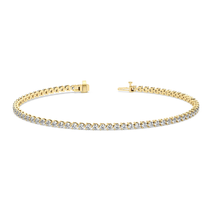 Three-Prong Diamond Tennis Bracelet (2.22 TCW)