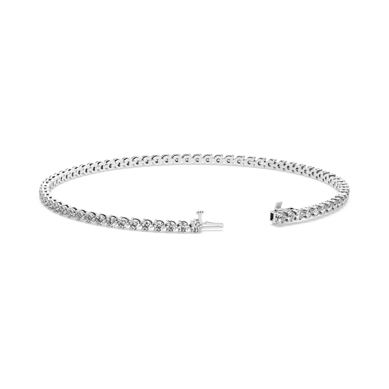 Three-Prong Diamond Tennis Bracelet (2.22 TCW)