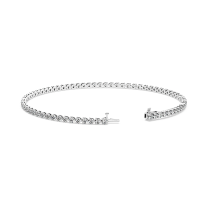 Three-Prong Diamond Tennis Bracelet (2.22 TCW)