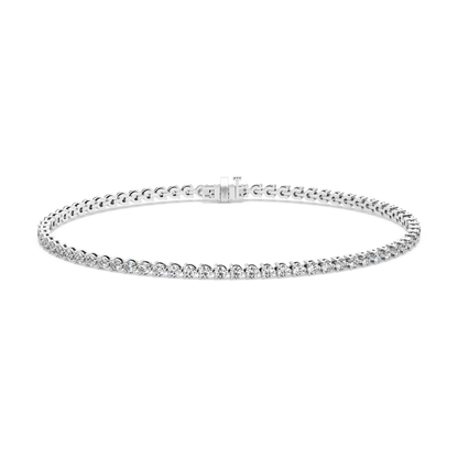 Three-Prong Diamond Tennis Bracelet (2.22 TCW)