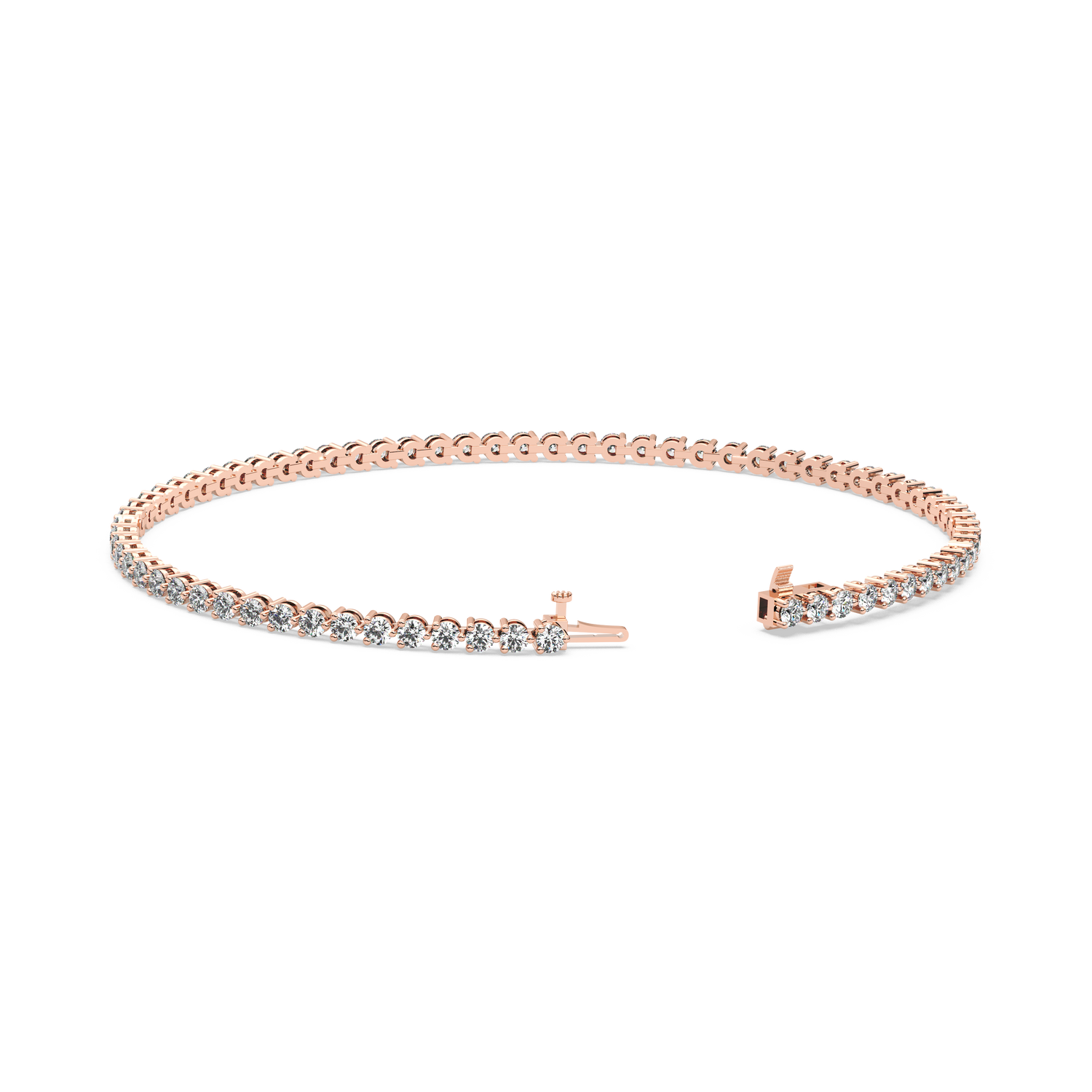 Three-Prong Diamond Tennis Bracelet (2.22 TCW)