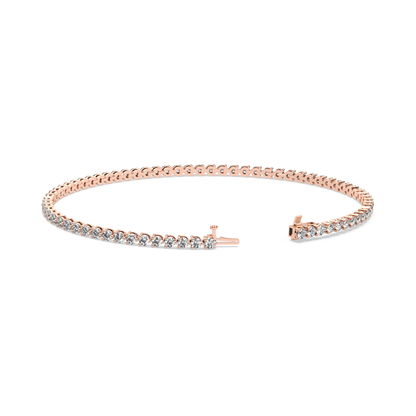 Three-Prong Diamond Tennis Bracelet (2.22 TCW)