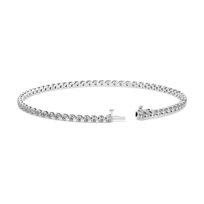 Three-Prong Diamond Tennis Bracelet (3.1 TCW)