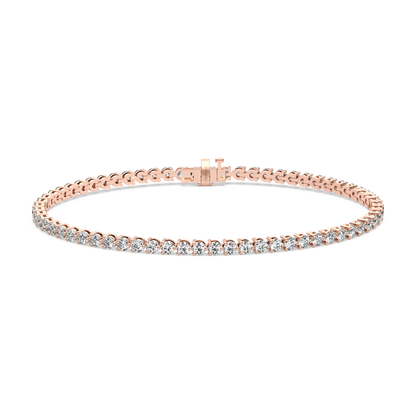 Three-Prong Diamond Tennis Bracelet (3.1 TCW)