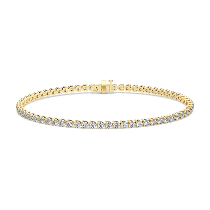 Three-Prong Diamond Tennis Bracelet (3.1 TCW)