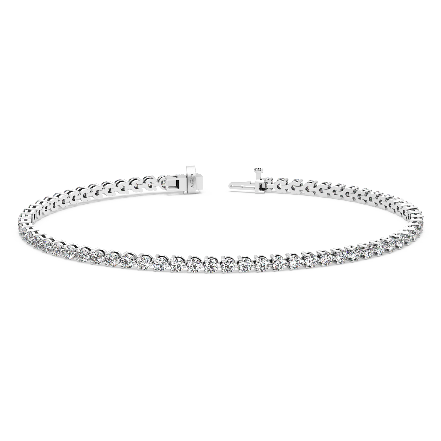 Three-Prong Diamond Tennis Bracelet (3.1 TCW)