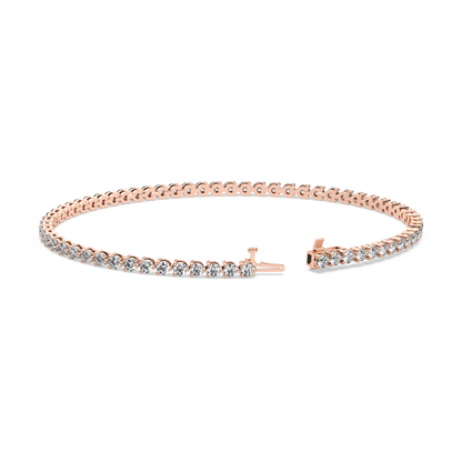 Three-Prong Diamond Tennis Bracelet (3.1 TCW)