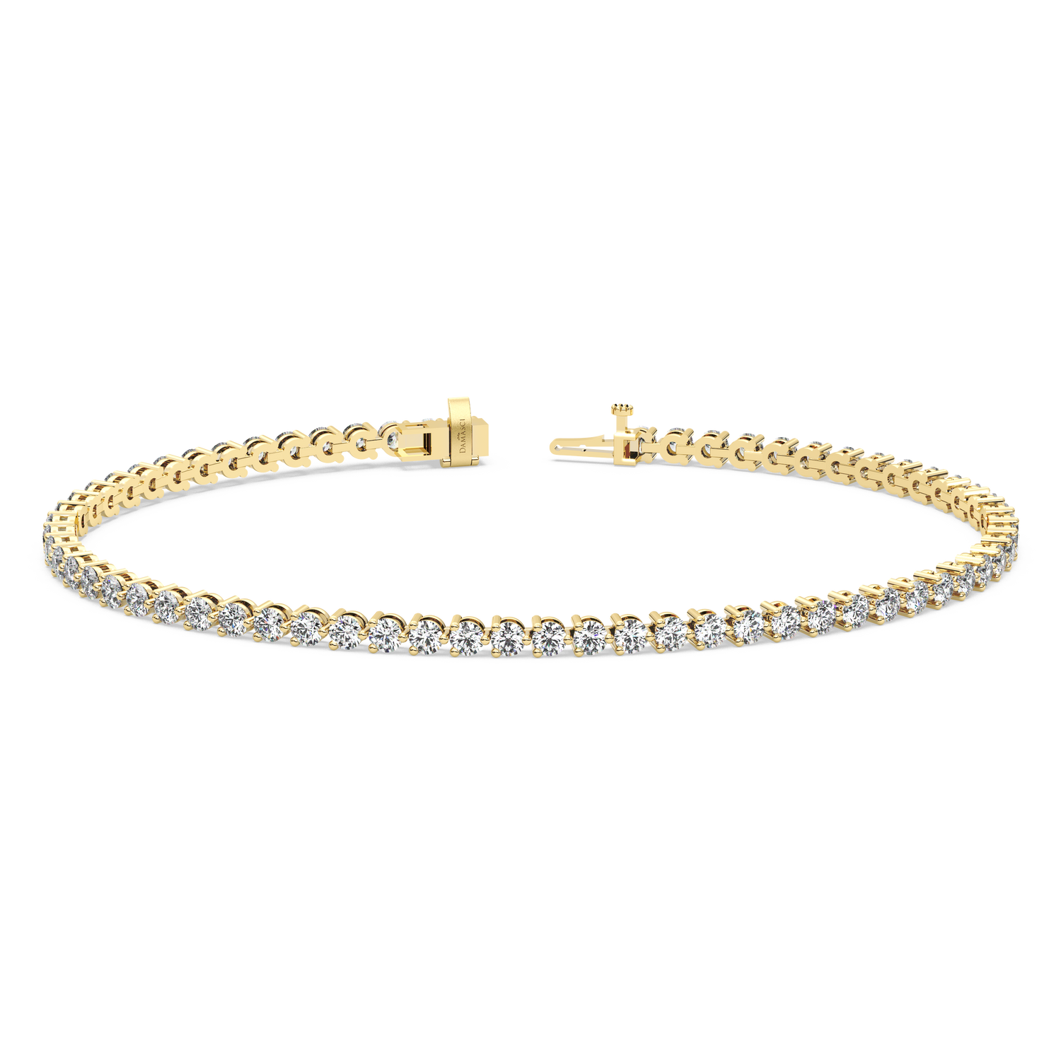 Three-Prong Diamond Tennis Bracelet (3.1 TCW)