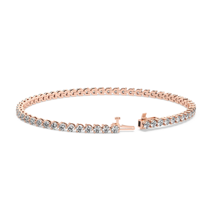 Three-Prong Diamond Tennis Bracelet (4.125 TCW)