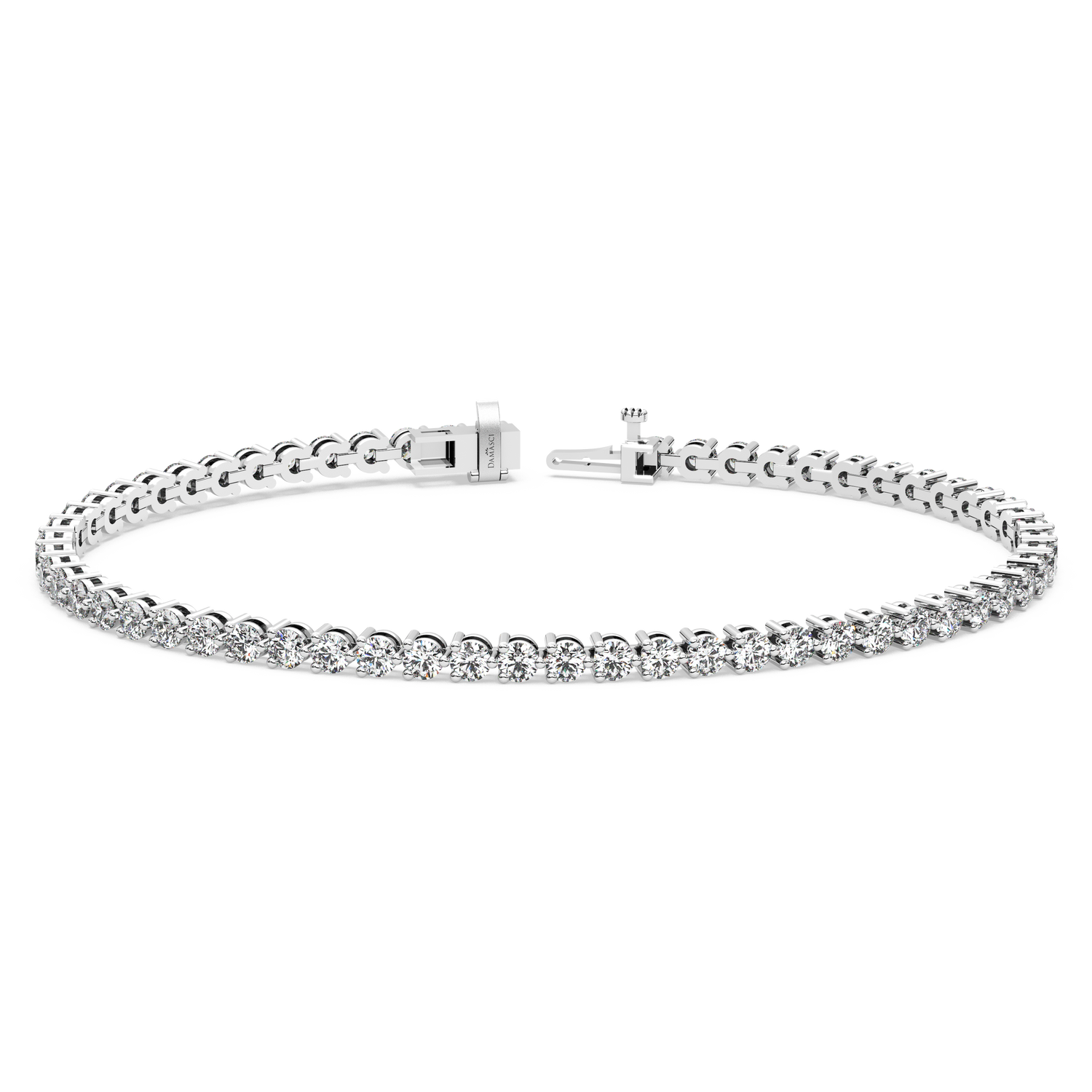 Three-Prong Diamond Tennis Bracelet (4.125 TCW)