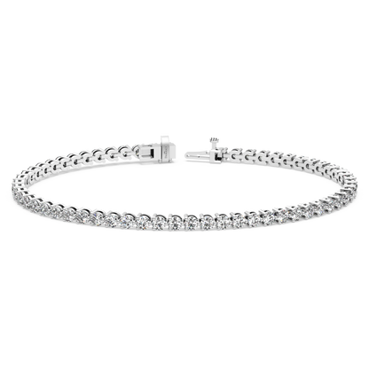 Three-Prong Diamond Tennis Bracelet (4.125 TCW)