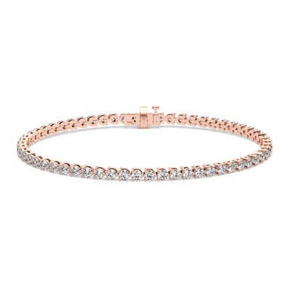 Three-Prong Diamond Tennis Bracelet (4.125 TCW)