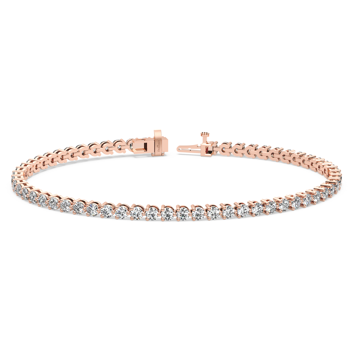Three-Prong Diamond Tennis Bracelet (4.125 TCW)