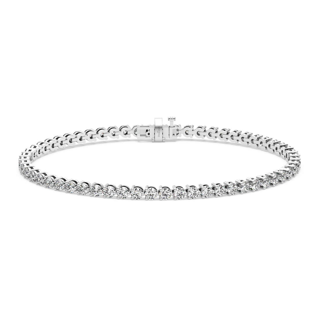 Three-Prong Diamond Tennis Bracelet (4.125 TCW)