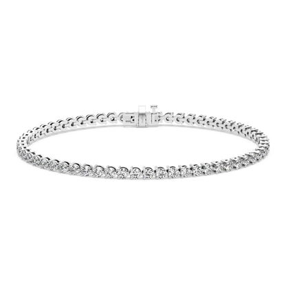 Three-Prong Diamond Tennis Bracelet (4.125 TCW)
