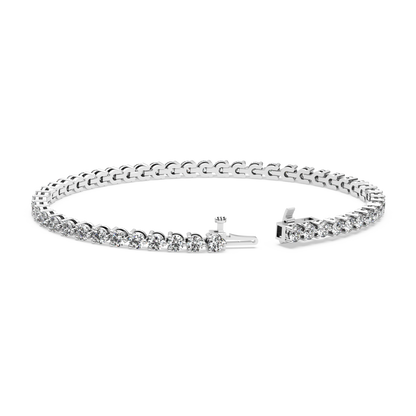 Three-Prong Diamond Tennis Bracelet (5 TCW)