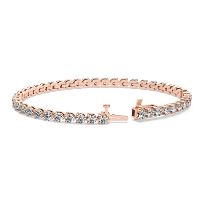 Three-Prong Diamond Tennis Bracelet (6.3 TCW)