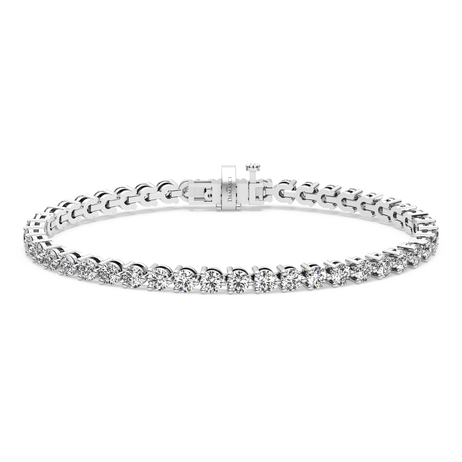 Three-Prong Diamond Tennis Bracelet (6.3 TCW)