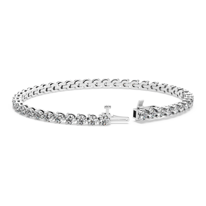 Three-Prong Diamond Tennis Bracelet (6.3 TCW)