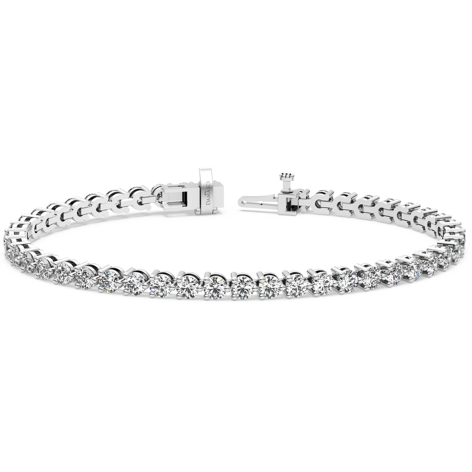 Three-Prong Diamond Tennis Bracelet (6.3 TCW)