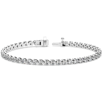 Three-Prong Diamond Tennis Bracelet (6.3 TCW)