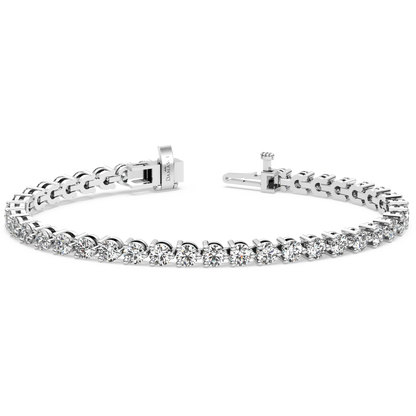Three-Prong Diamond Tennis Bracelet (7.8 TCW)