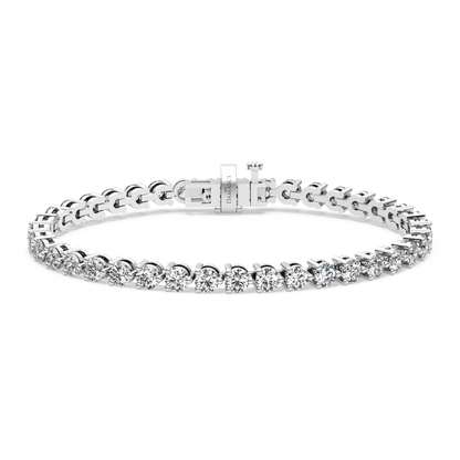 Three-Prong Diamond Tennis Bracelet (7.8 TCW)