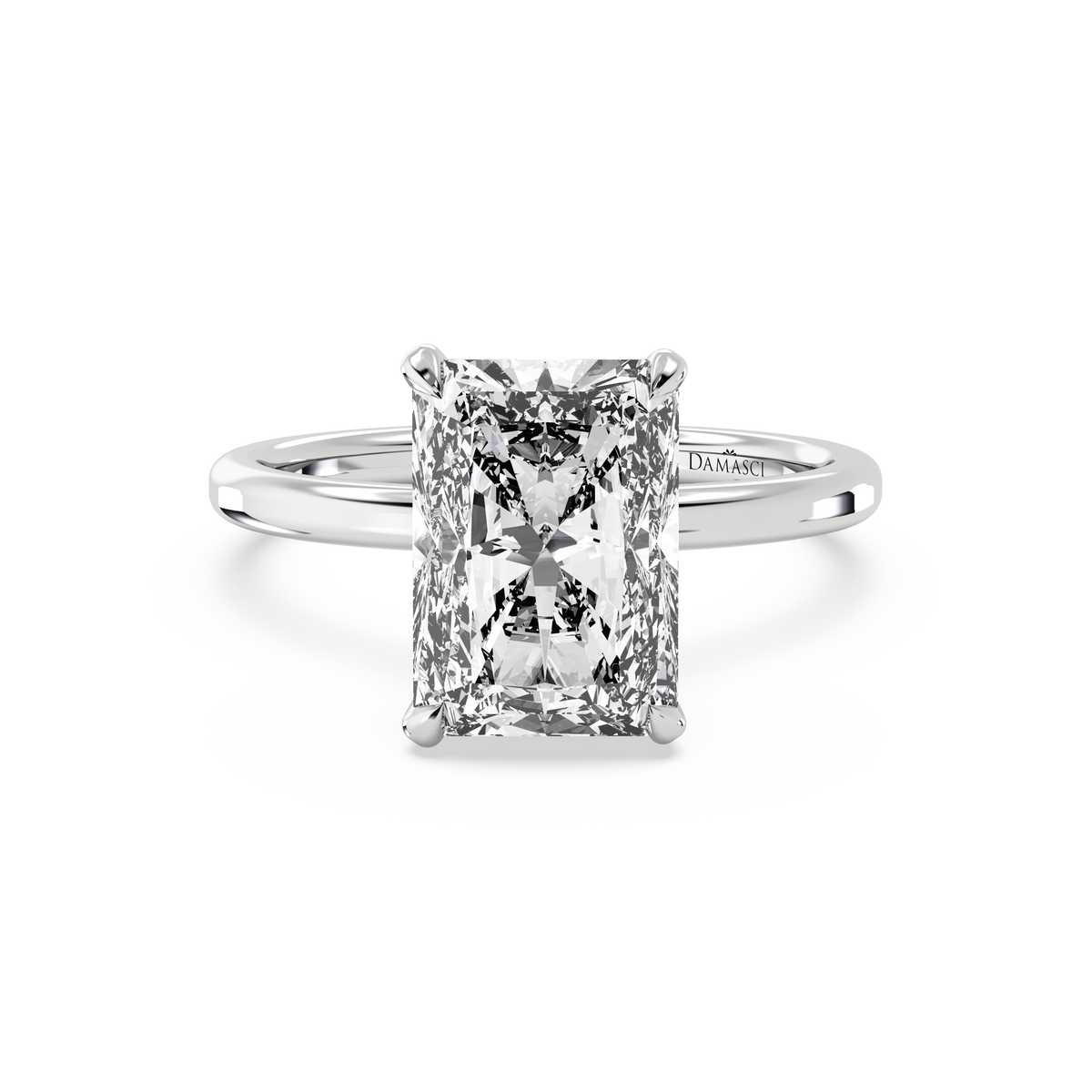 Lowered Hidden Halo Engagement Ring