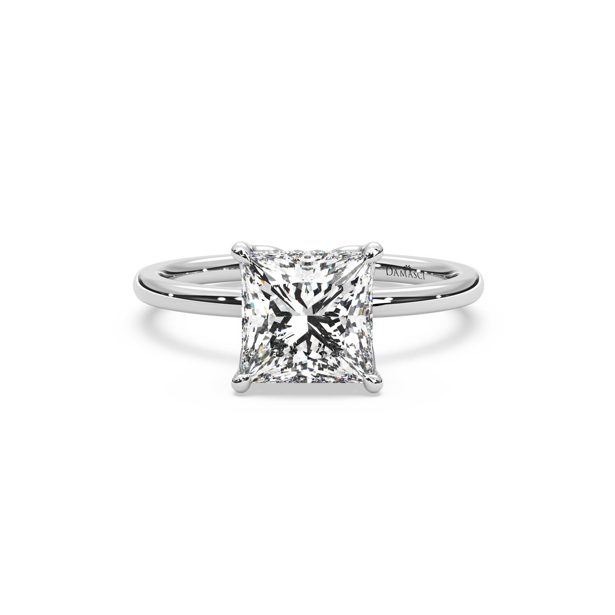 Delicate Tulip Petal Setting with Hidden Halo