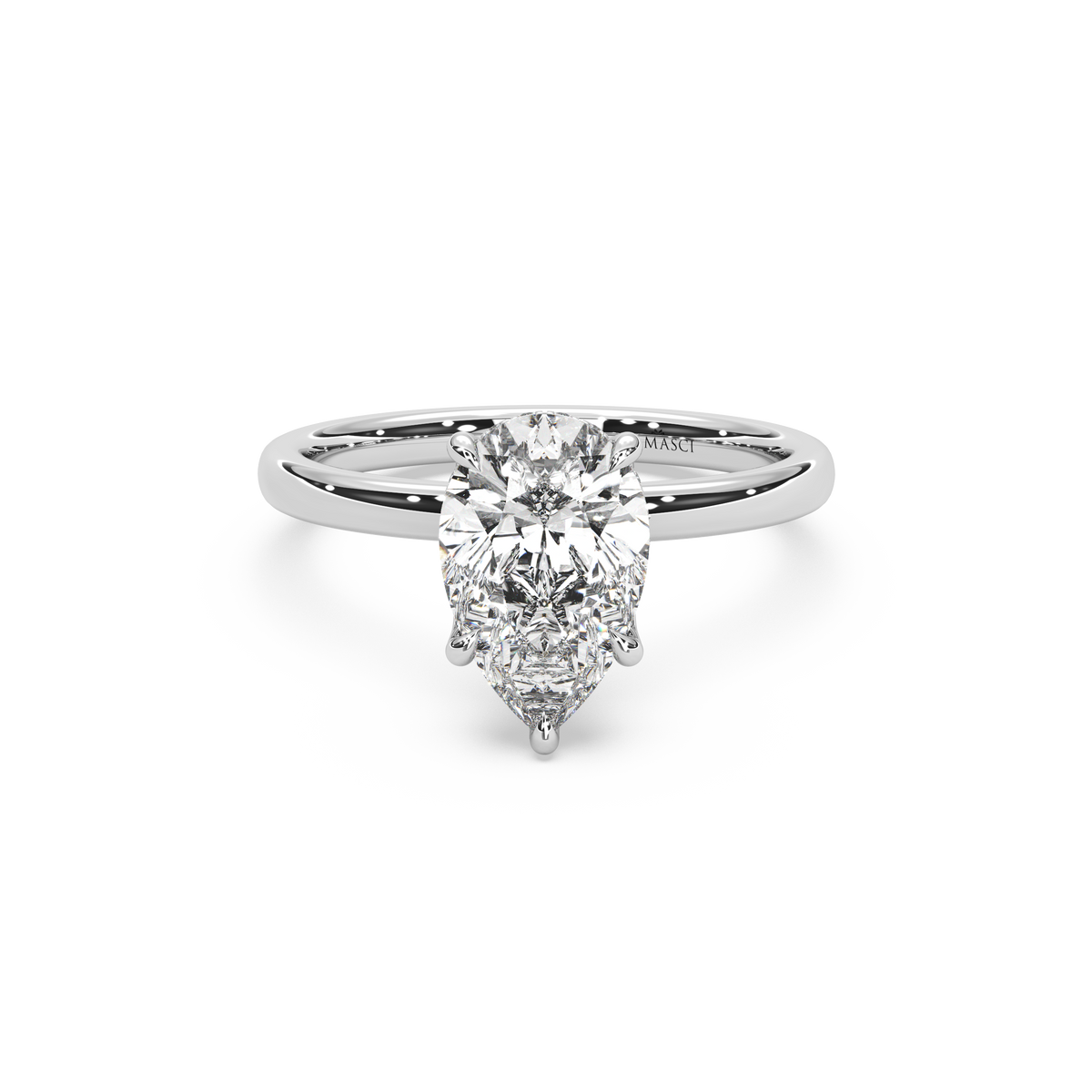 Delicate Tulip Petal Setting with Hidden Halo