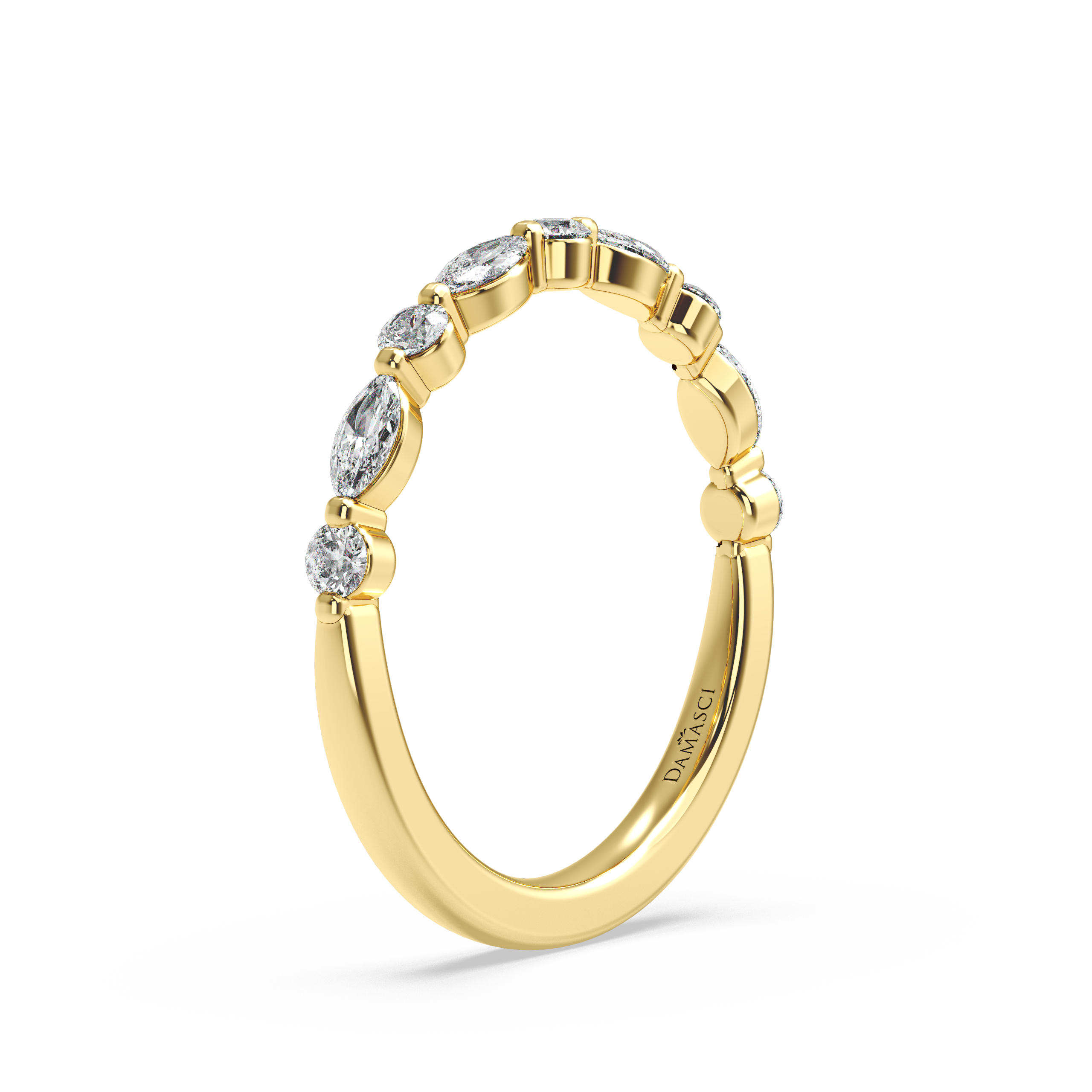 Alternating Marquise and Round Diamond Ring (0.40 T.C.W)