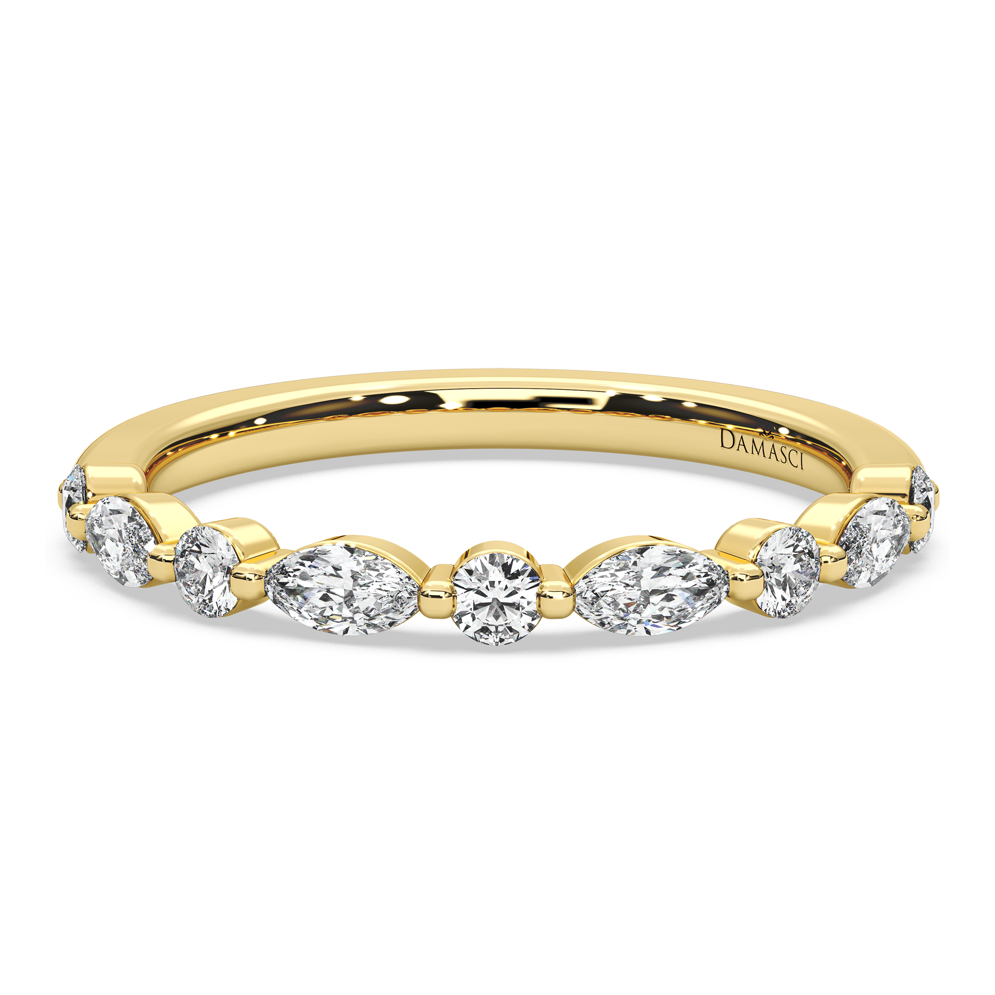 Alternating Marquise and Round Diamond Ring (0.40 T.C.W)