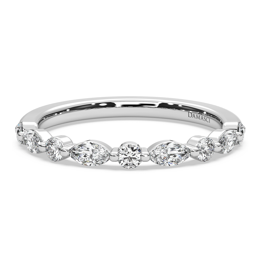 Alternating Marquise and Round Diamond Ring (0.40 T.C.W)