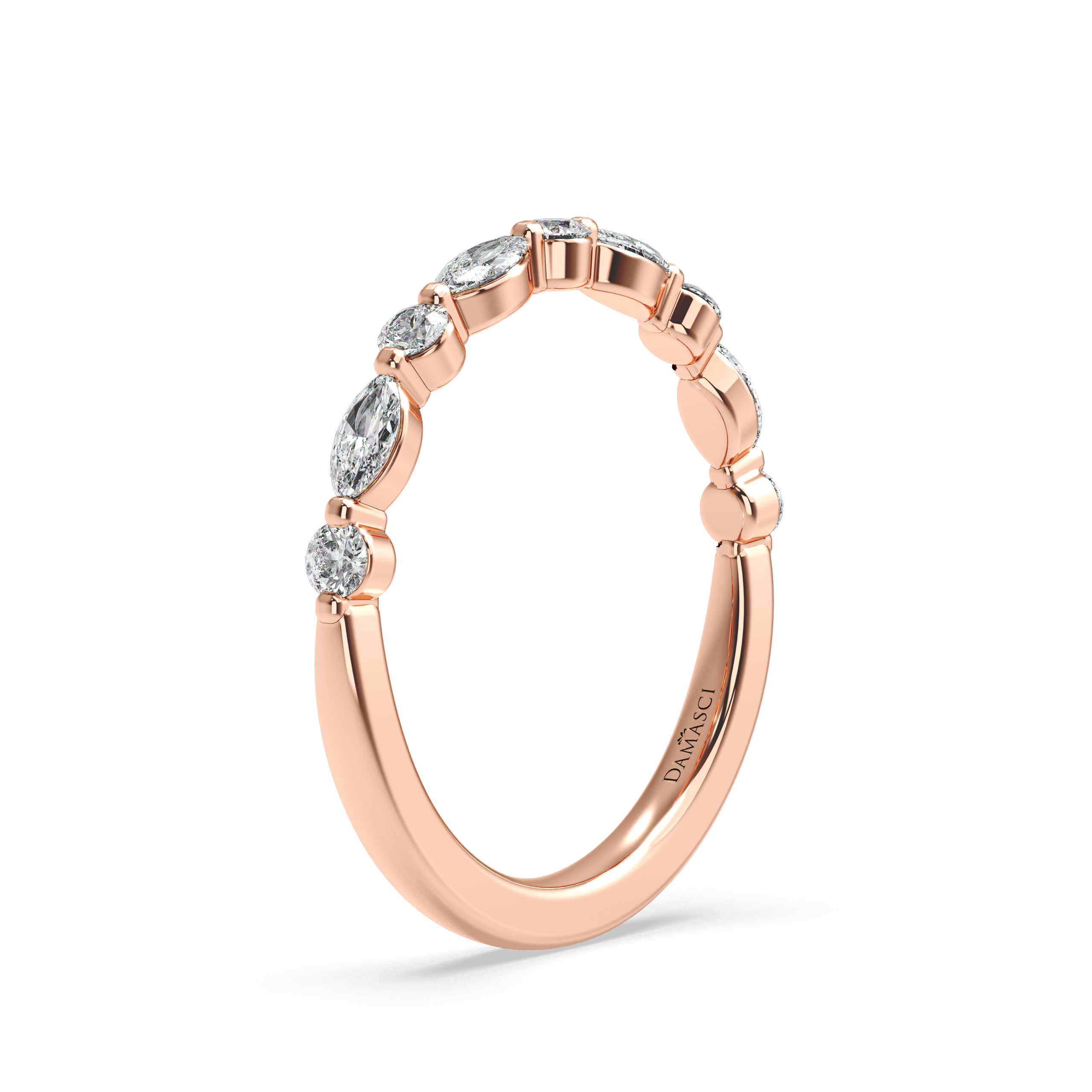 Alternating Marquise and Round Diamond Ring (0.40 T.C.W)